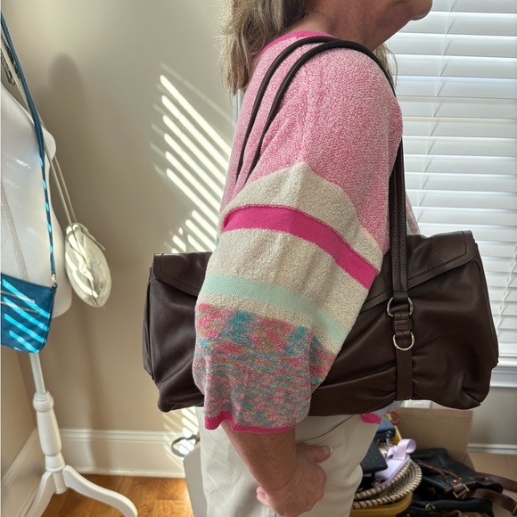 EUC-Prada Vitello East West Chocolate Brown Leather Bag EUC - Picture 16 of 17